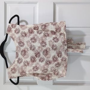 Cropped linen-like top